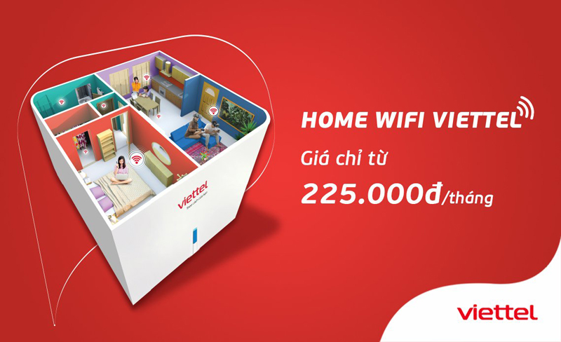 Home Wifi Viettel giá khuyến mại chỉ từ 225.000 VNĐ/tháng