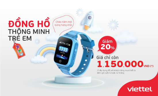 Chào năm mới, VTT giảm 20% cho khách hàng mua đồng hồ thông minh MyKid