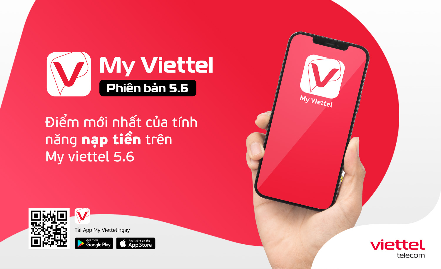 Điểm mới nhất của tính năng nạp tiền - thanh toán cước My Viettel phiên bản 5.6 mà người dùng chưa biết