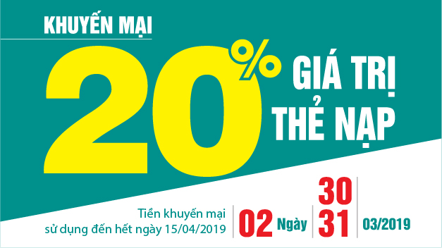 Viettel Khuyến Mãi 20% Giá Trị Thẻ Nạp Ngày 01/01/2024