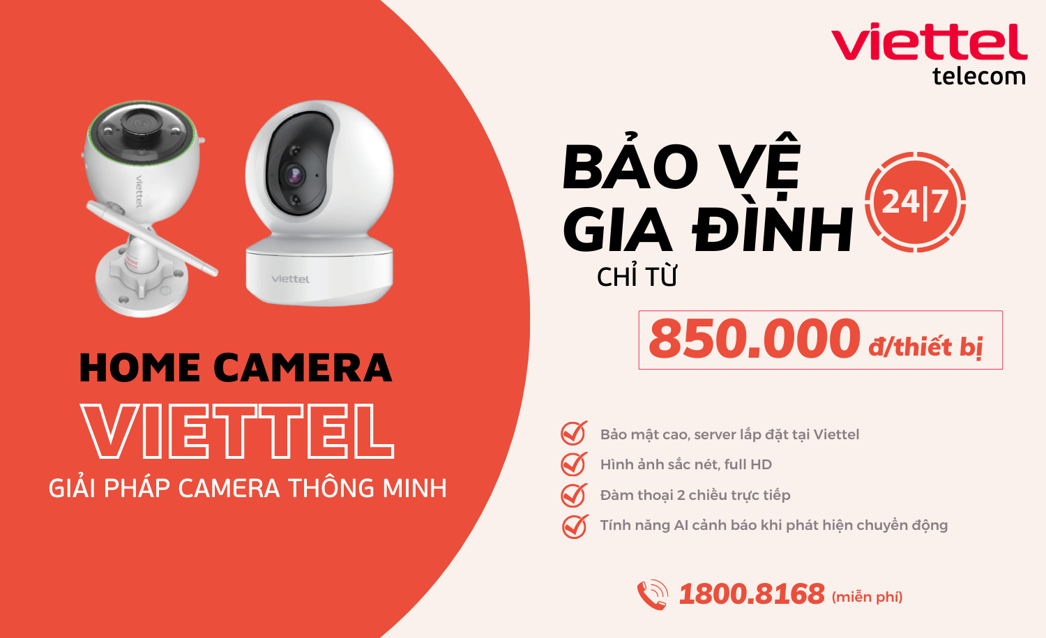 Home Camera Viettel - Giải pháp camera bảo mật tốt nhất trên thị trường