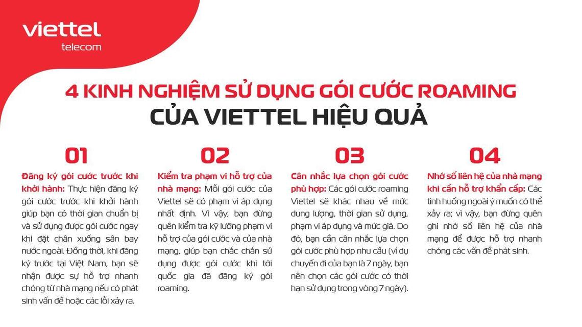 4 kinh nghiệm vàng khi sử dụng gói cước roaming Viettel