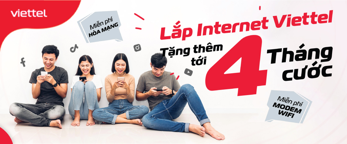 Khuyến mãi khi sử dụng Internet tại Viettel