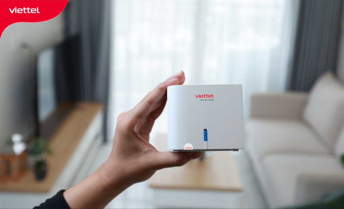 Home Mesh Wifi của Viettel phủ sóng Wifi toàn bộ ngôi nhà diện tích 300m2 với bộ 3 node.