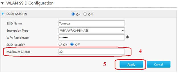 bấm vào Apply
