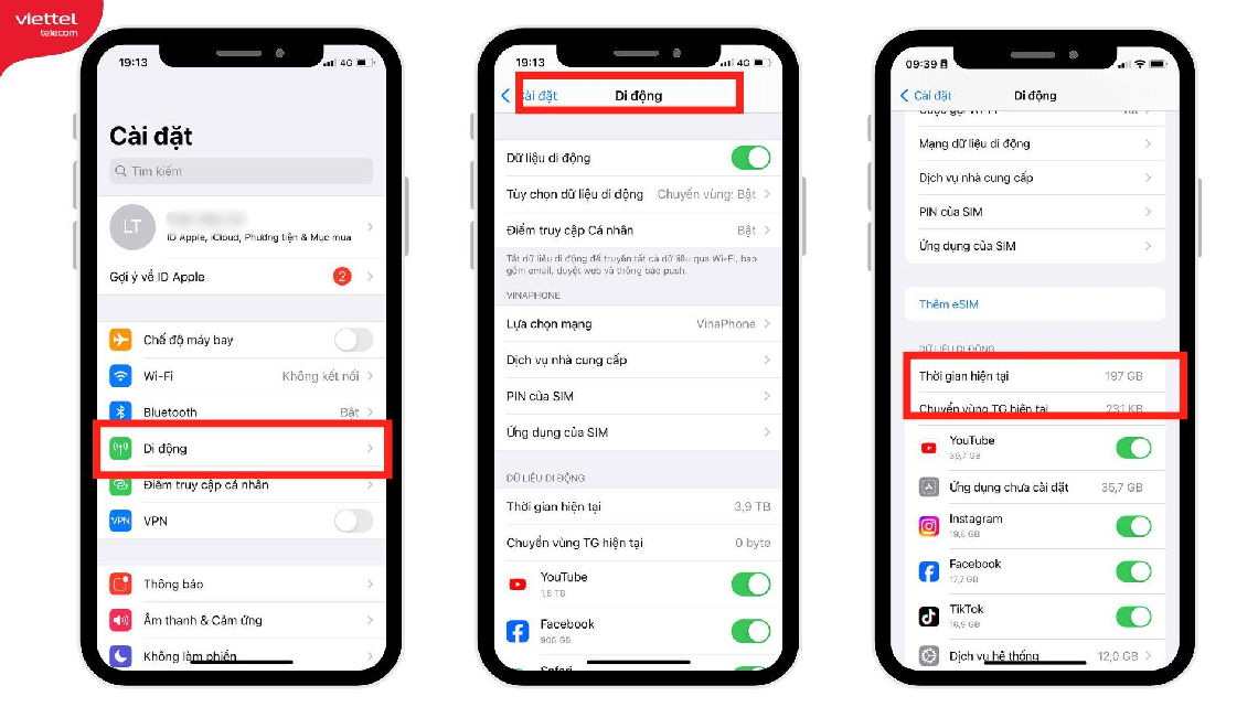 Các bước kiểm tra dữ liệu roaming đã sử dụng trong điện thoại cá nhân
