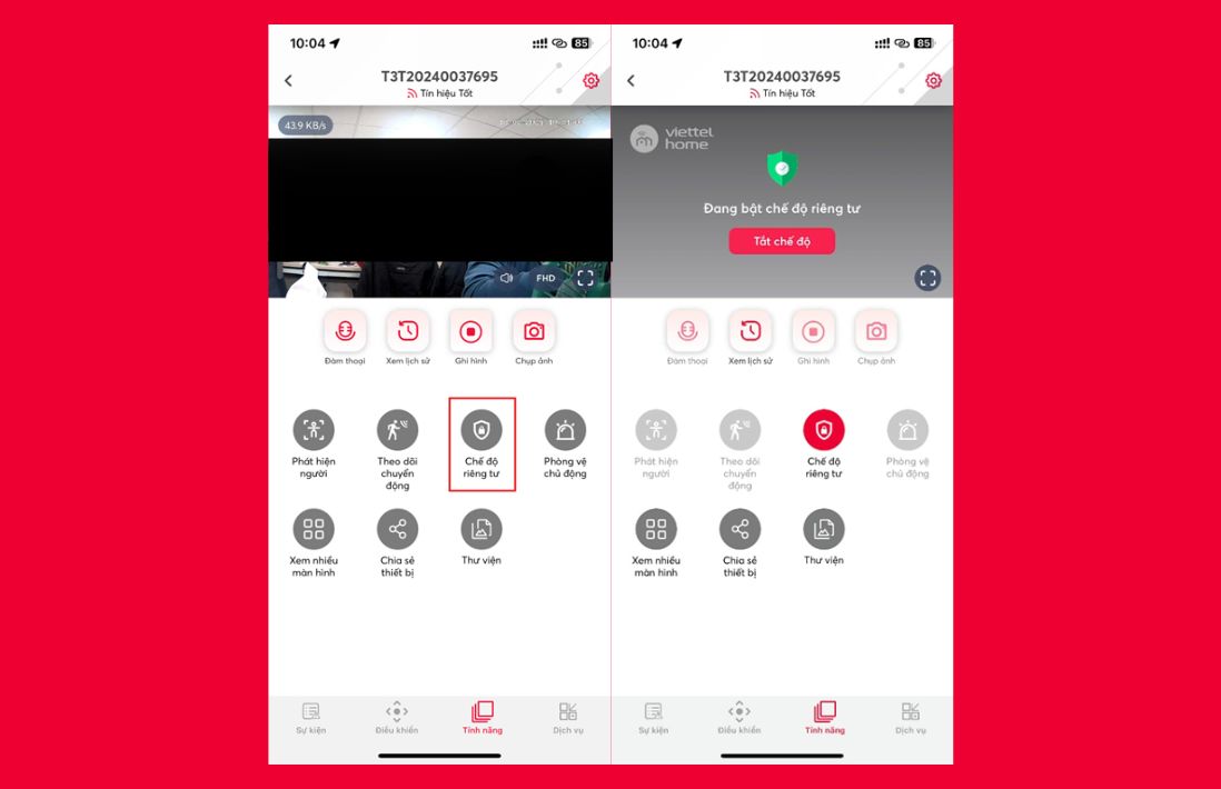 tắt camera trên điện thoại