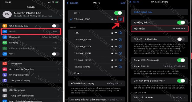 Cách xem mật khẩu, pass wifi trên iPhone