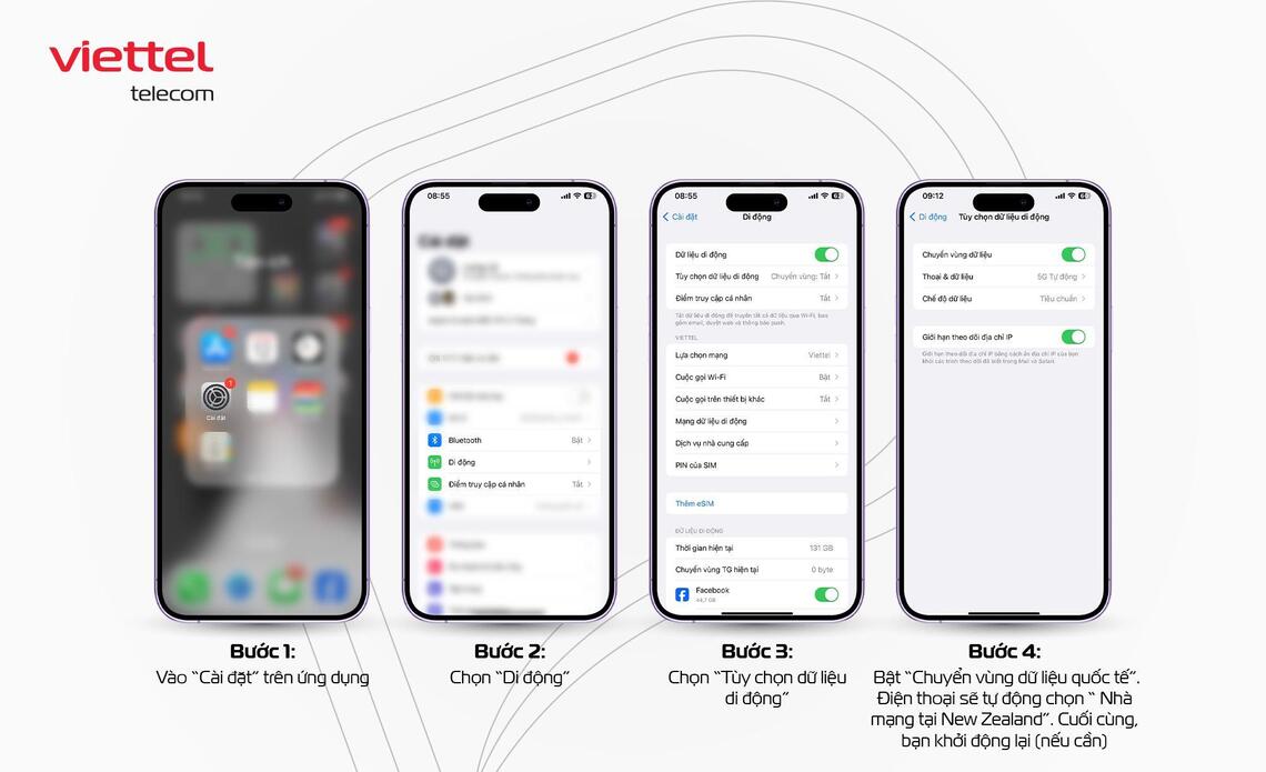 Hướng dẫn bật chuyển vùng quốc tế trên iPhone thông qua mạng thủ công