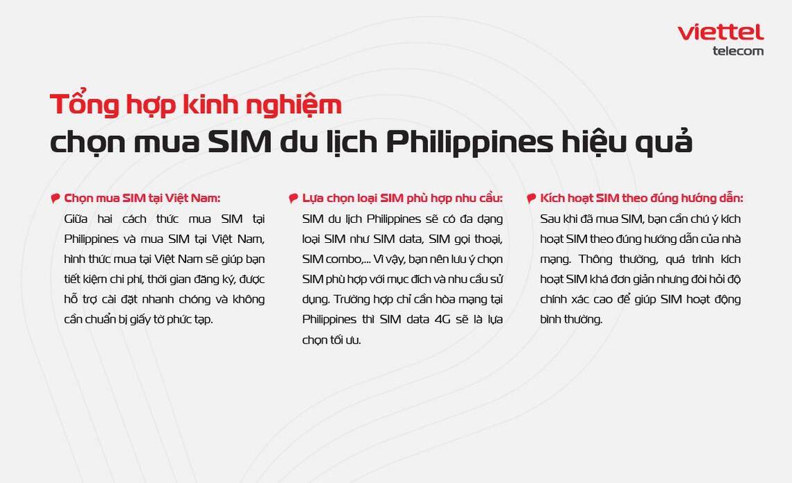 3 kinh nghiệm chọn mua SIM du lịch Philippines mà bạn không nên bỏ qua