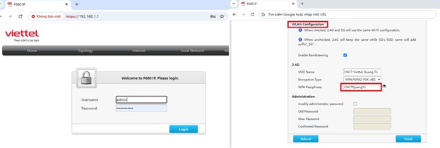 Minh họa cấu hình kiểm tra password