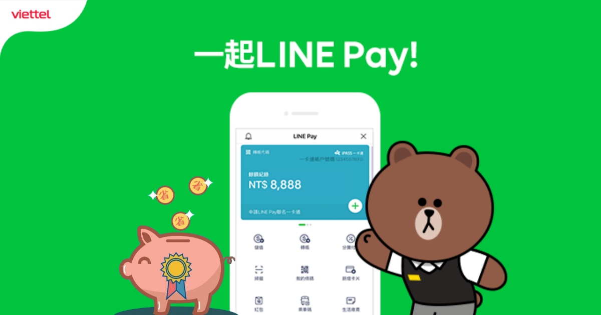 nạp tiền qua ứng dụng LinePay