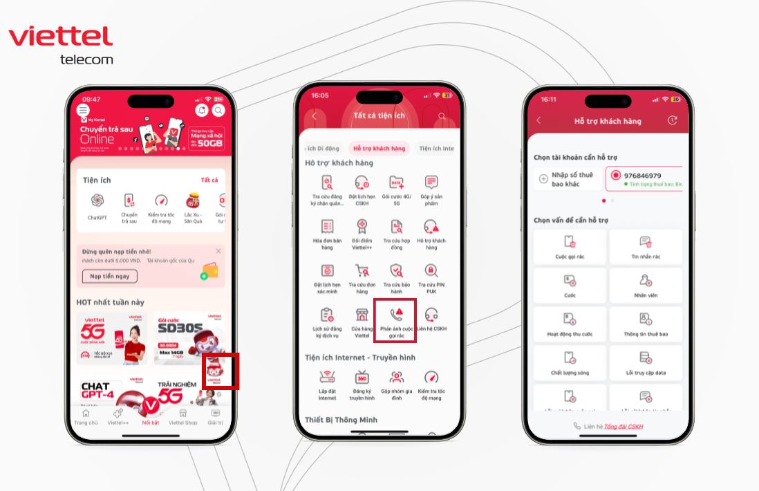 Tính năng phản ánh cuộc gọi rác