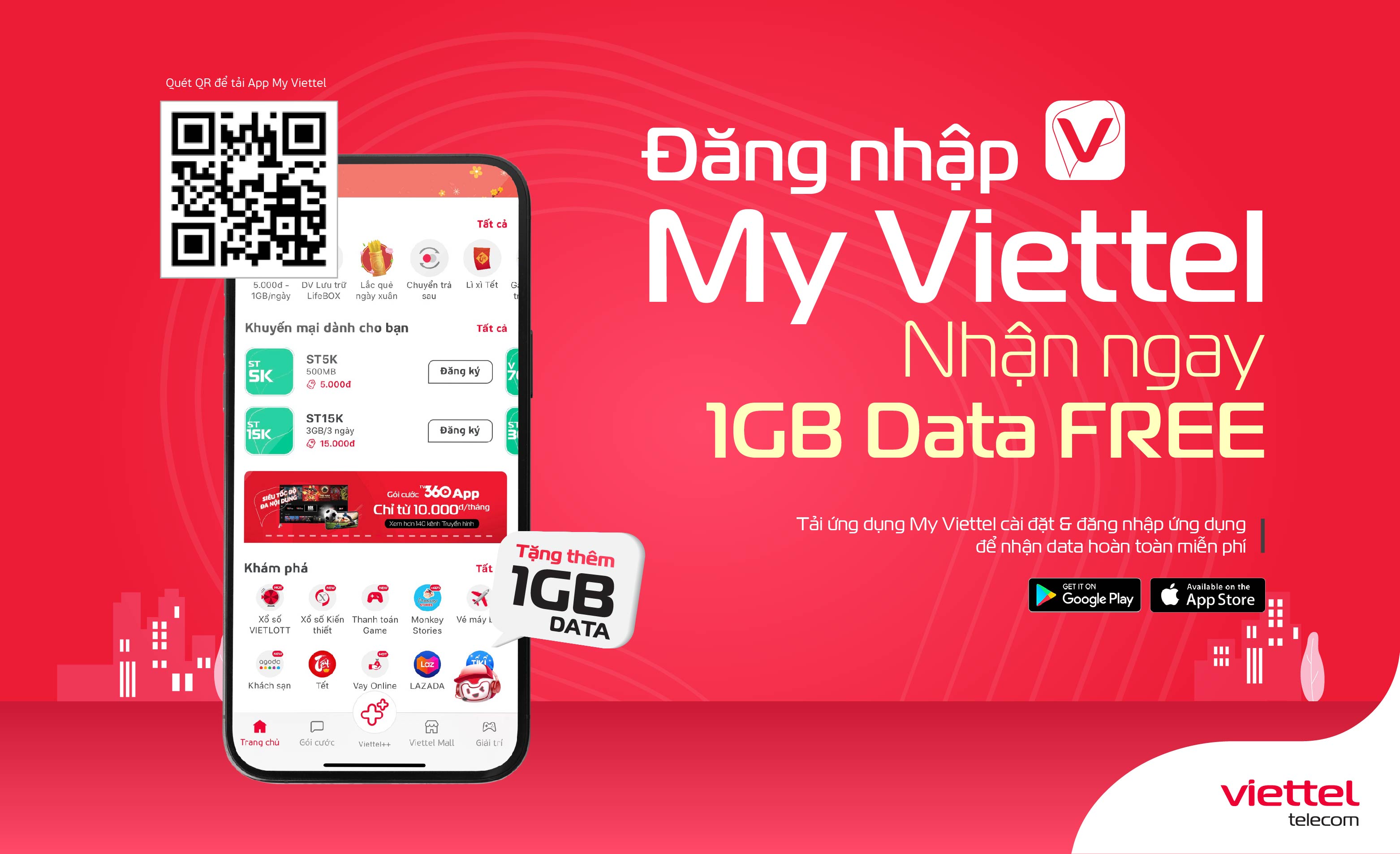 Đăng Nhập Lại My Viettel, Nhận Ngay 1Gb Data Miễn Phí